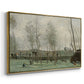 Washerwomen in a Willow Grove, c. 1871 - Floater Framed Canvas Print
