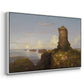 Italian Coast Scene with Ruined Tower, 1838 - Floater Framed Canvas Print