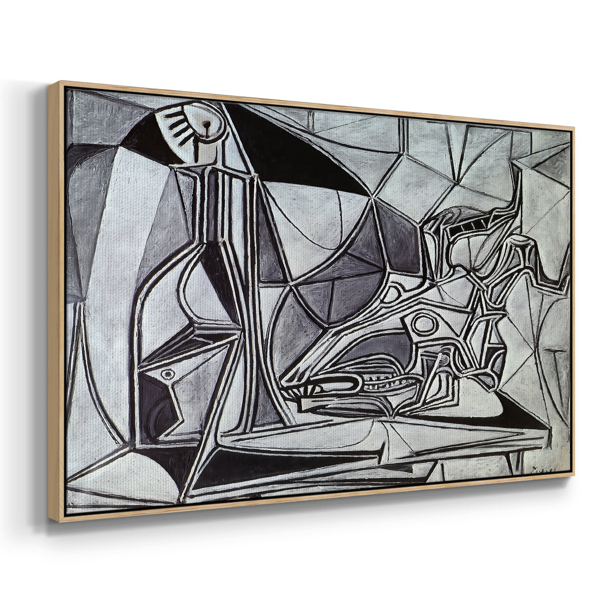 Goat's Skull, Bottle and Candle, 1952 - Floater Framed Canvas Print