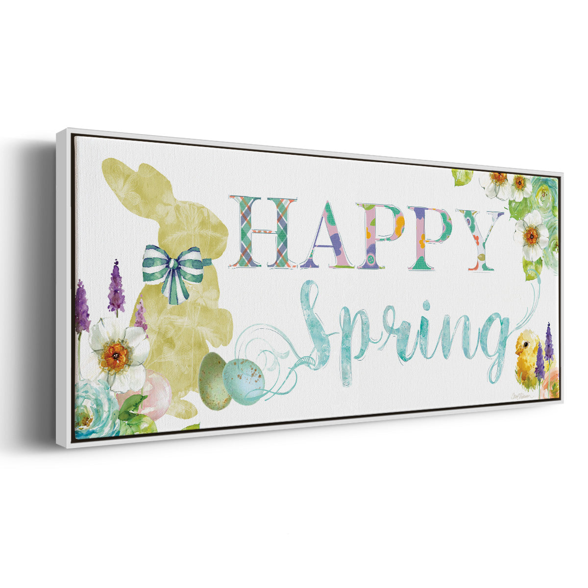 Happy Spring - Floater Framed Canvas Print