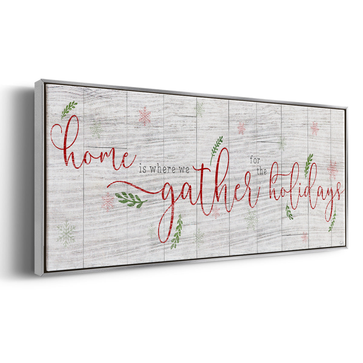 Holidays Gather - Floater Framed Canvas Print