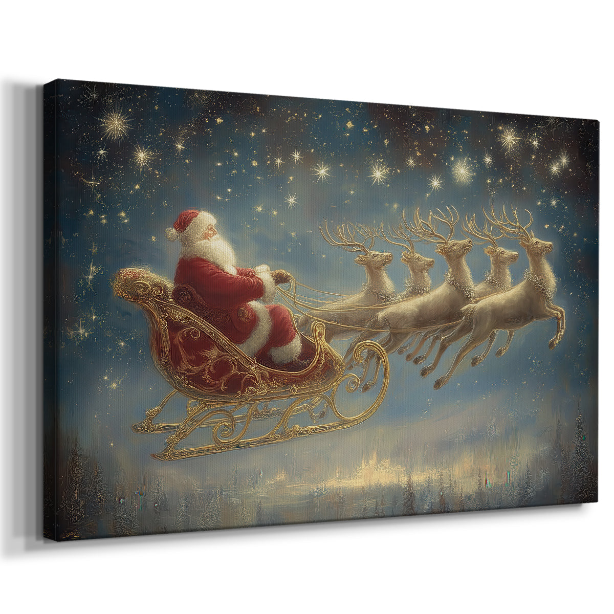 Dusk of Pale Winter Sleigh - Canvas Art Print