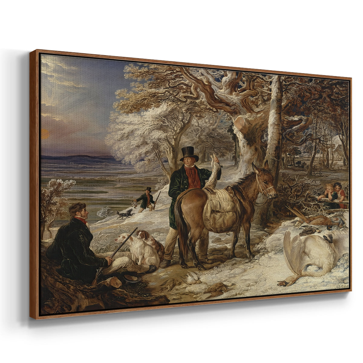 The Day's Sport, 1826 - Floater Framed Canvas Print