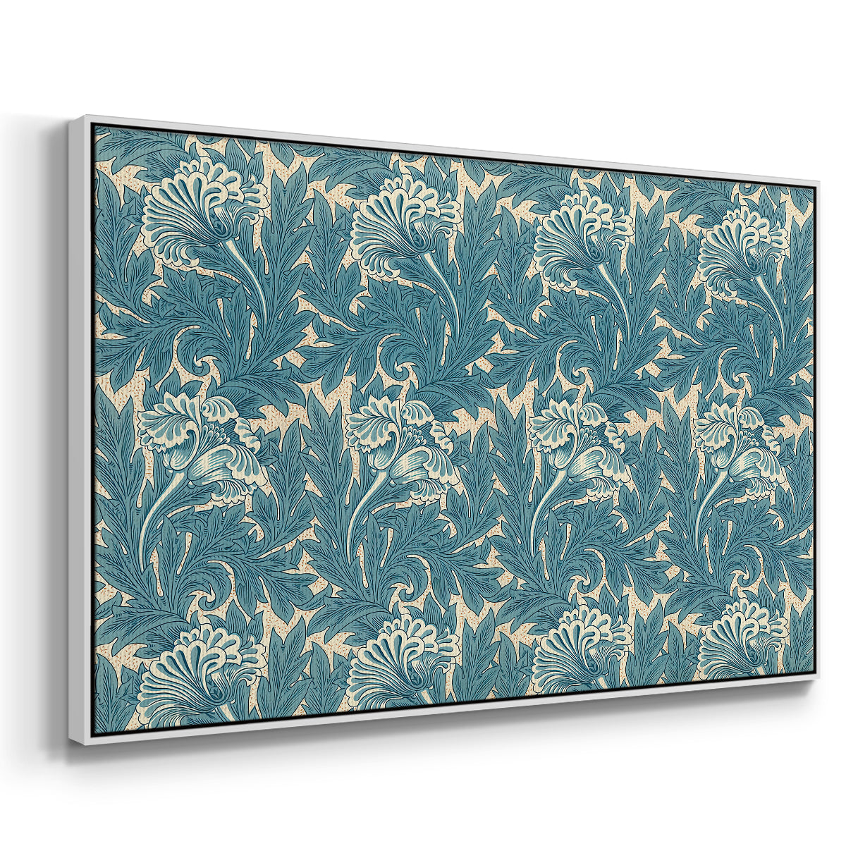 Tulip (Teal), 1875 - Floater Framed Canvas Print