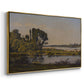 Landscape with a River, 1892 - Floater Framed Canvas Print