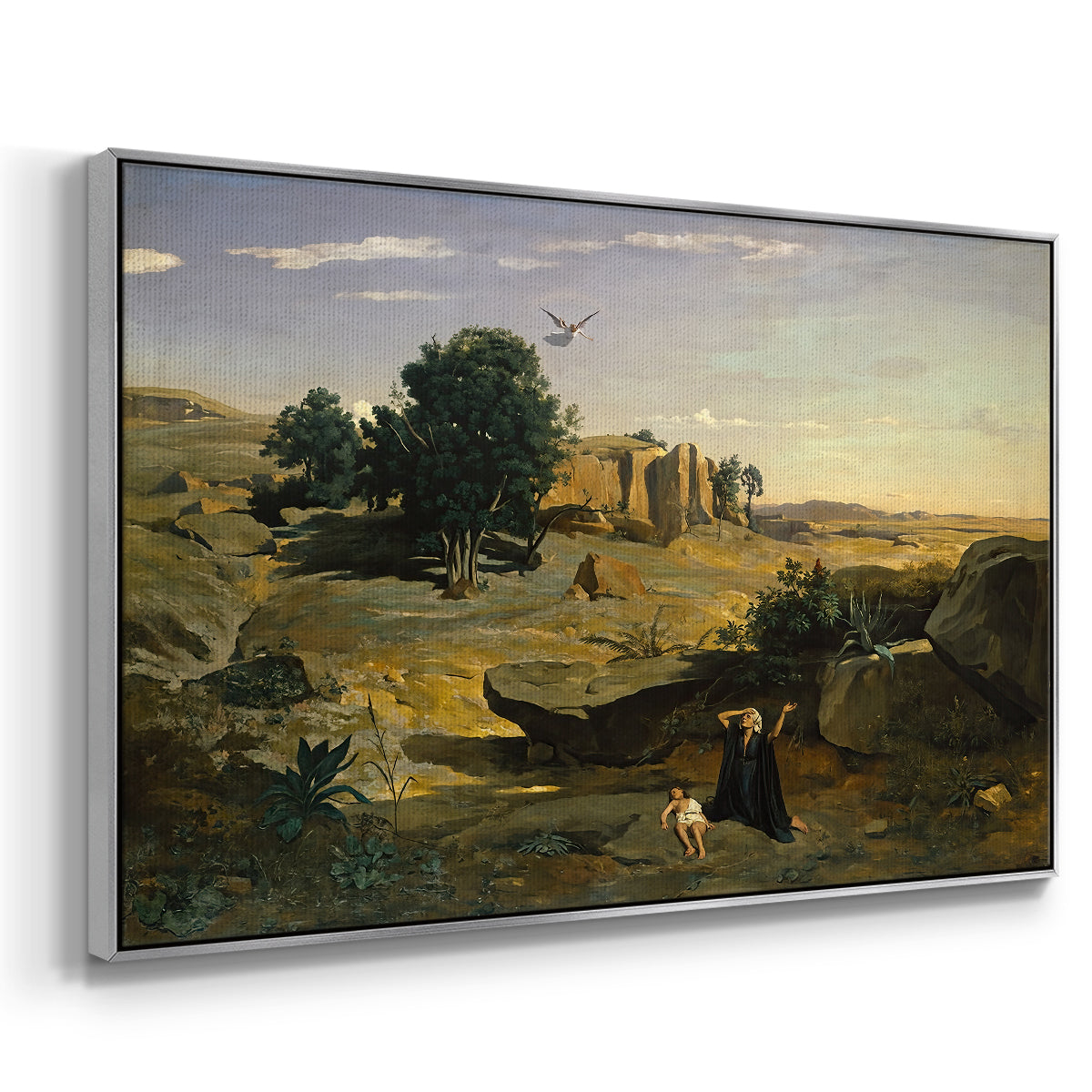 Hagar in the Wilderness, 1835 - Floater Framed Canvas Print