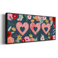 Sweet Hearts Collection D - Floater Framed Canvas Print