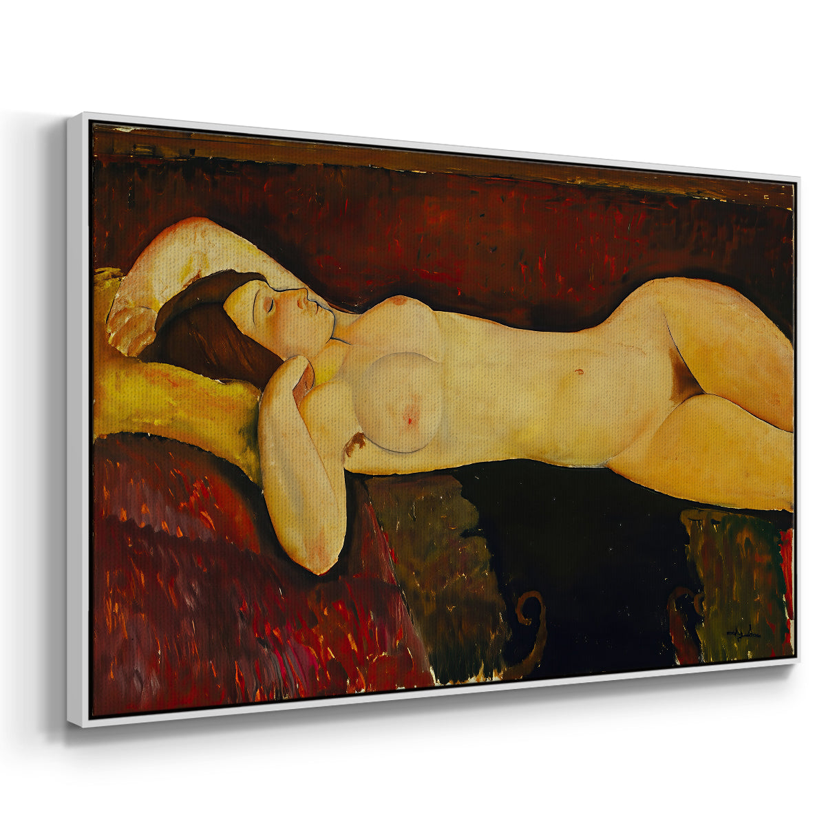 Reclining Nude (Nu couché), 1919 - Floater Framed Canvas Print