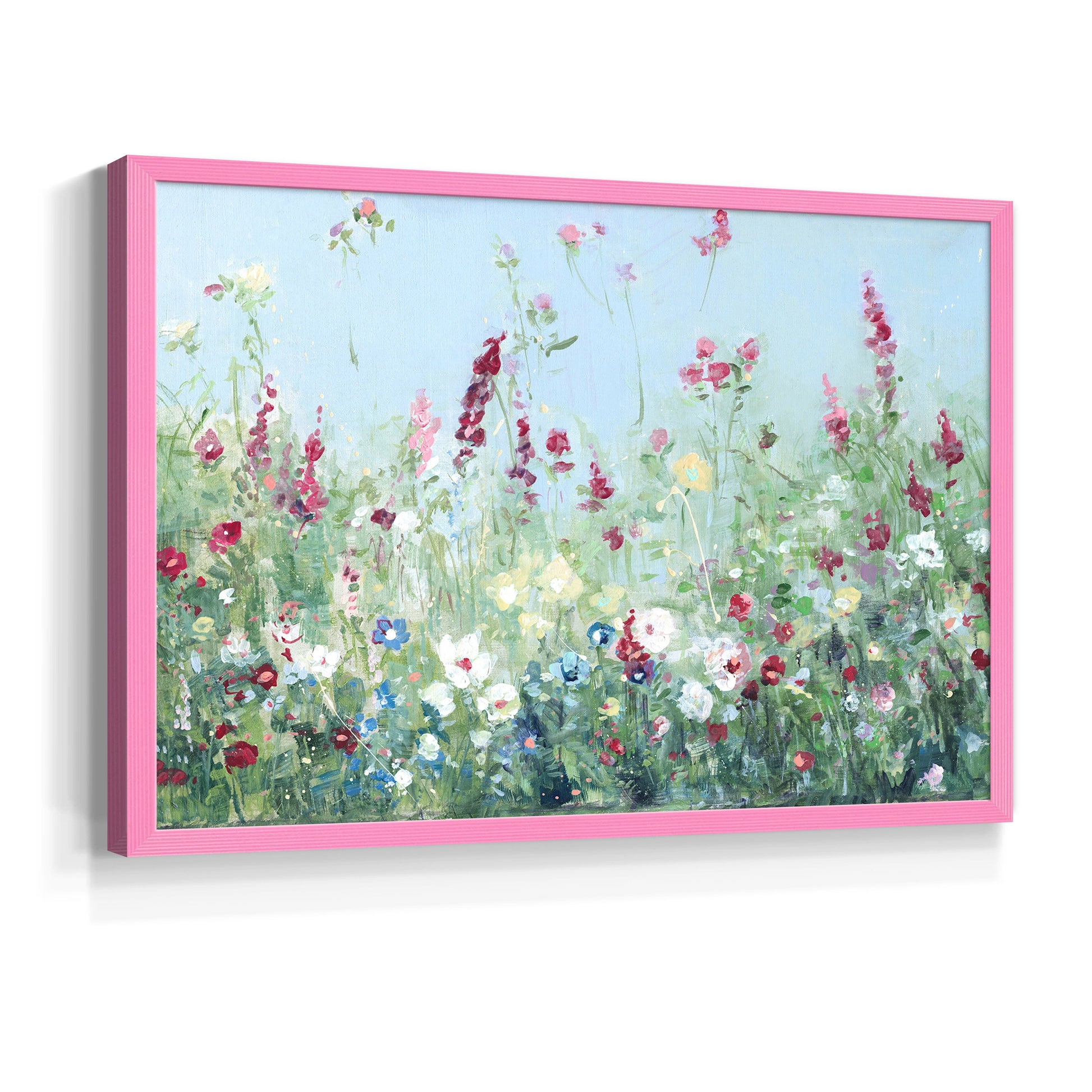 44433,wildflower,painting,landscape,meadow,flowers,nature,floral,tranquility,blue sky,colorful blooms,spring,artwork,garden,close-up,day scene,brush strokes,natural beauty,environment,botanical,flora,creative,serene,beauty,home decor,contemporary,visual art,scenic,summer,color palette,vivid,natural light,scenic view,inspiration,art gallery,elegant,Re-stickable,Plants & Flowers