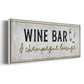 Champagne Lounge - Floater Framed Canvas Print