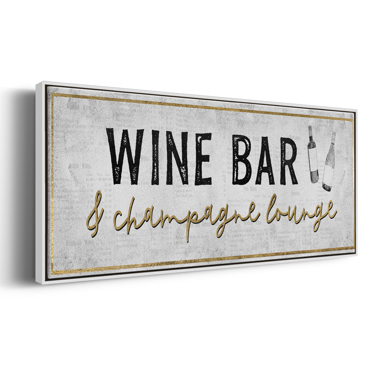 Champagne Lounge - Floater Framed Canvas Print