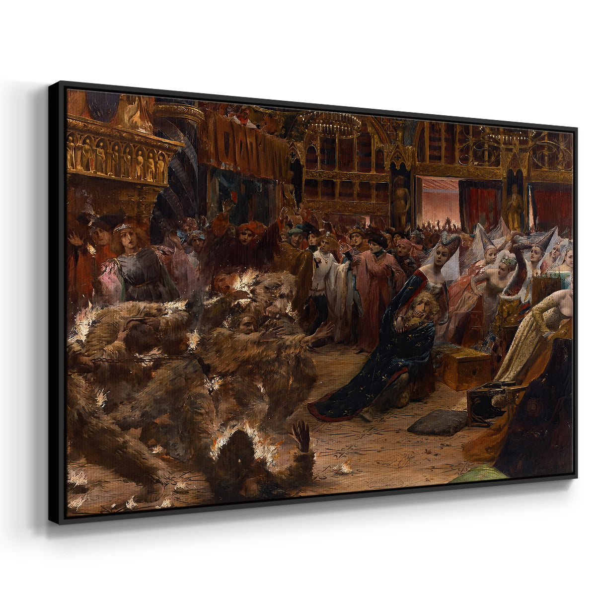 Ball of the Burning Men, 1889 - Floater Framed Canvas Print