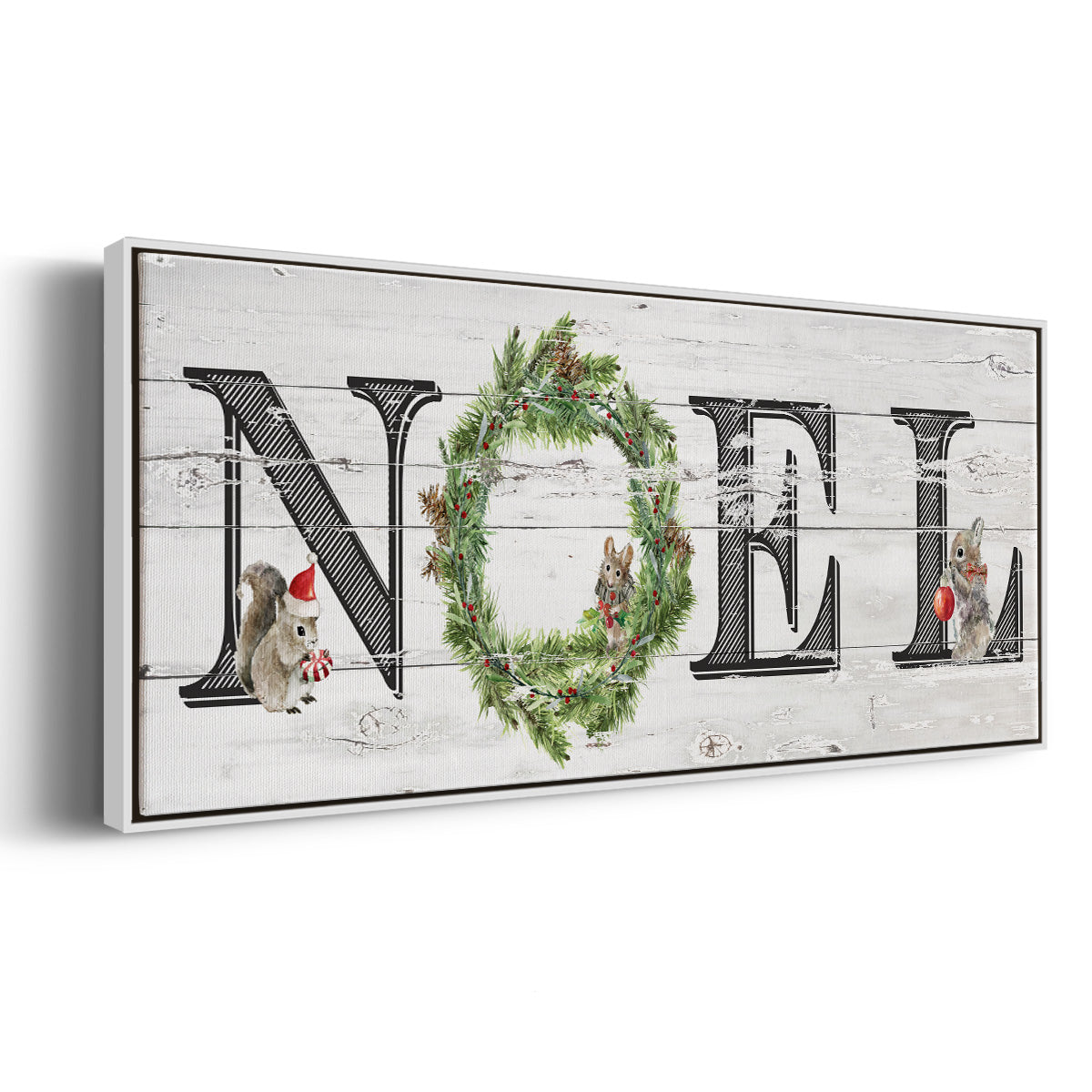 Farmhouse Noel - Floater Framed Canvas Print