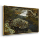 By the Mill Pond (En Mølledam), 1850 - Floater Framed Canvas Print