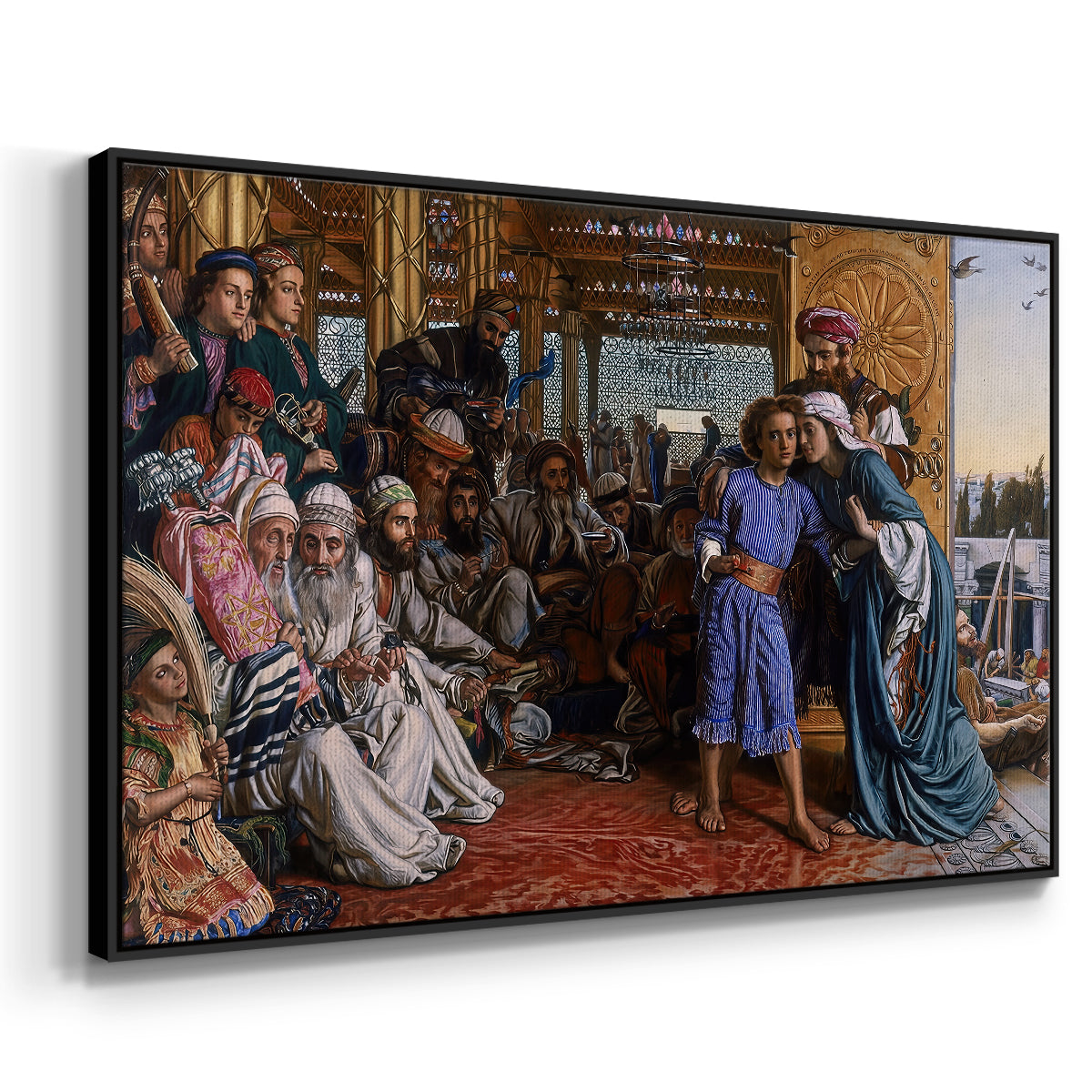 The Finding of the Saviour in the Temple, 1854-1860 - Floater Framed Canvas Print