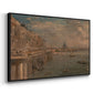 Somerset House Terrace from Waterloo Bridge, c. 1819 - Floater Framed Canvas Print