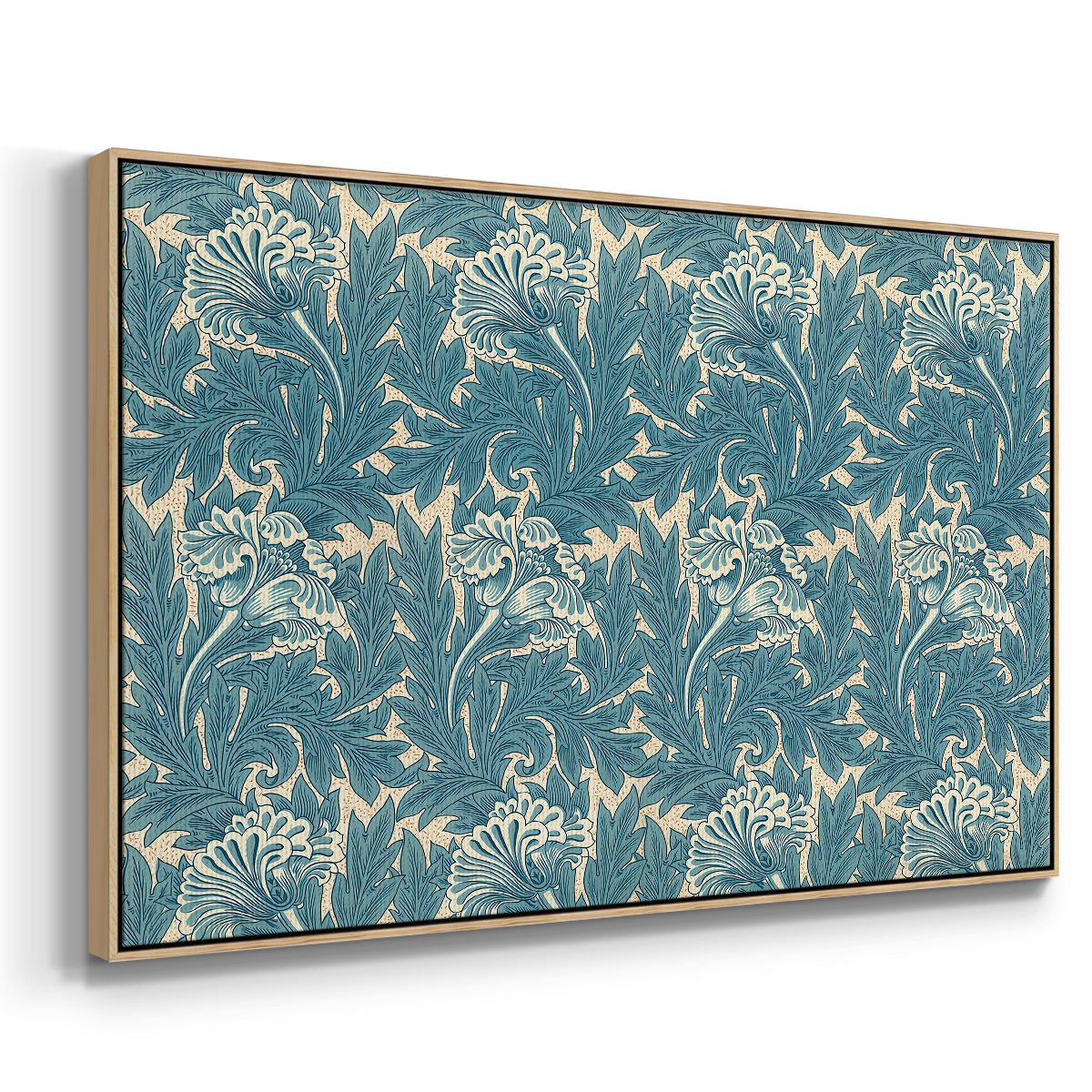 Tulip (Teal), 1875 - Floater Framed Canvas Print
