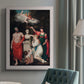 Classical allegorical painting honoring Linnaeus by Robert John Thornton in an {frame_style_descriptor} displayed in a neutral interior setting.