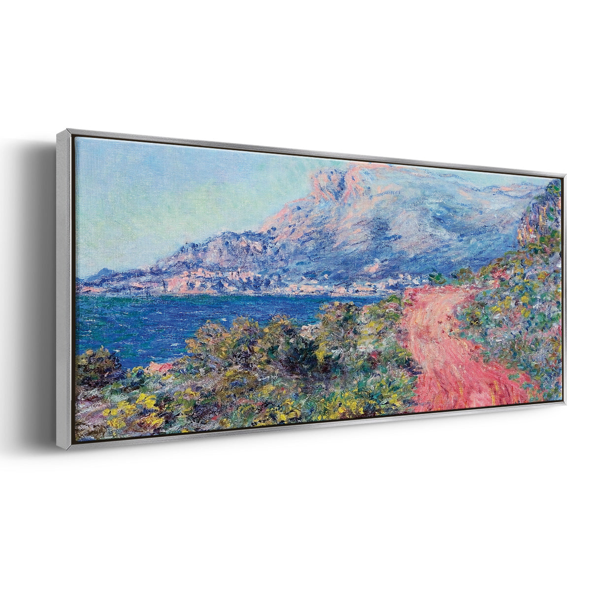 The Red Road Near Menton, 1884 - Floater Framed Canvas Print
