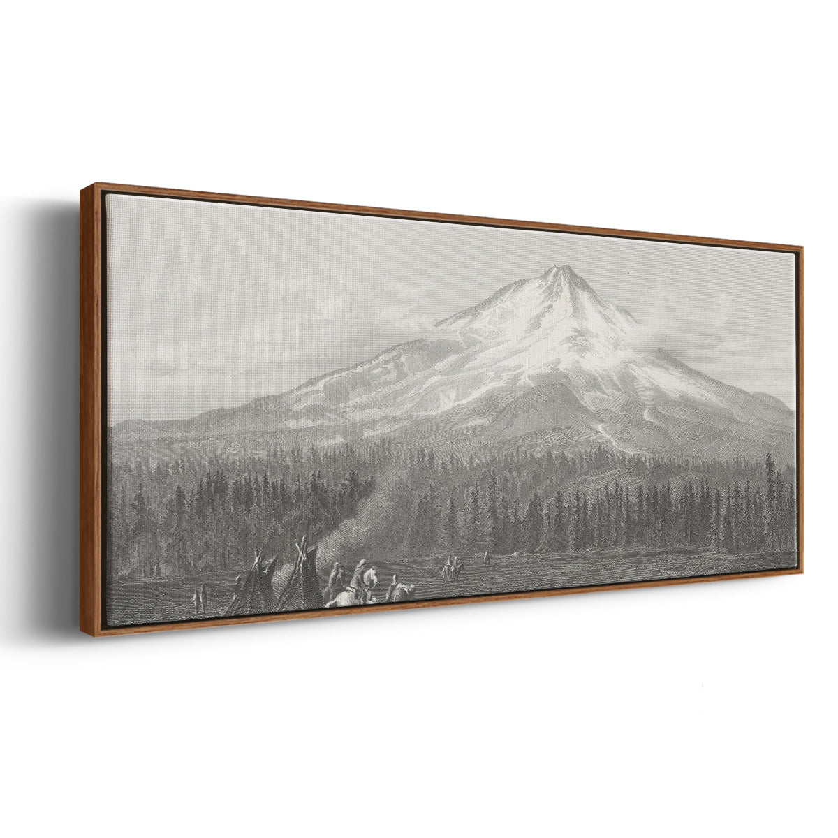 Mount Shasta - Floater Framed Canvas Print