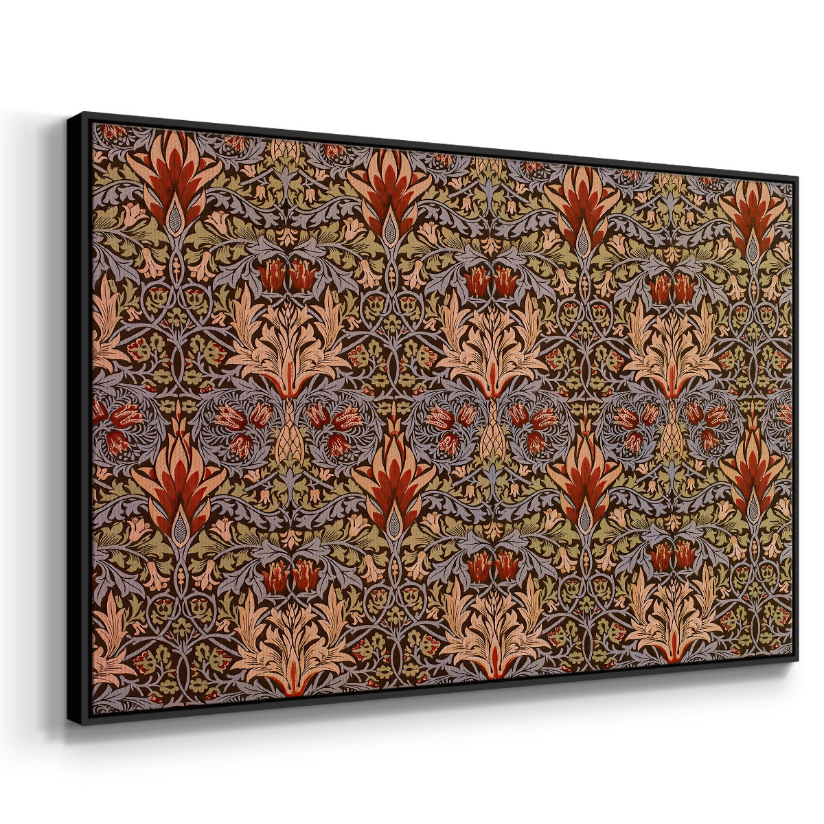 Snakeshead - Red/Cumin, c. 1876 - Floater Framed Canvas Print