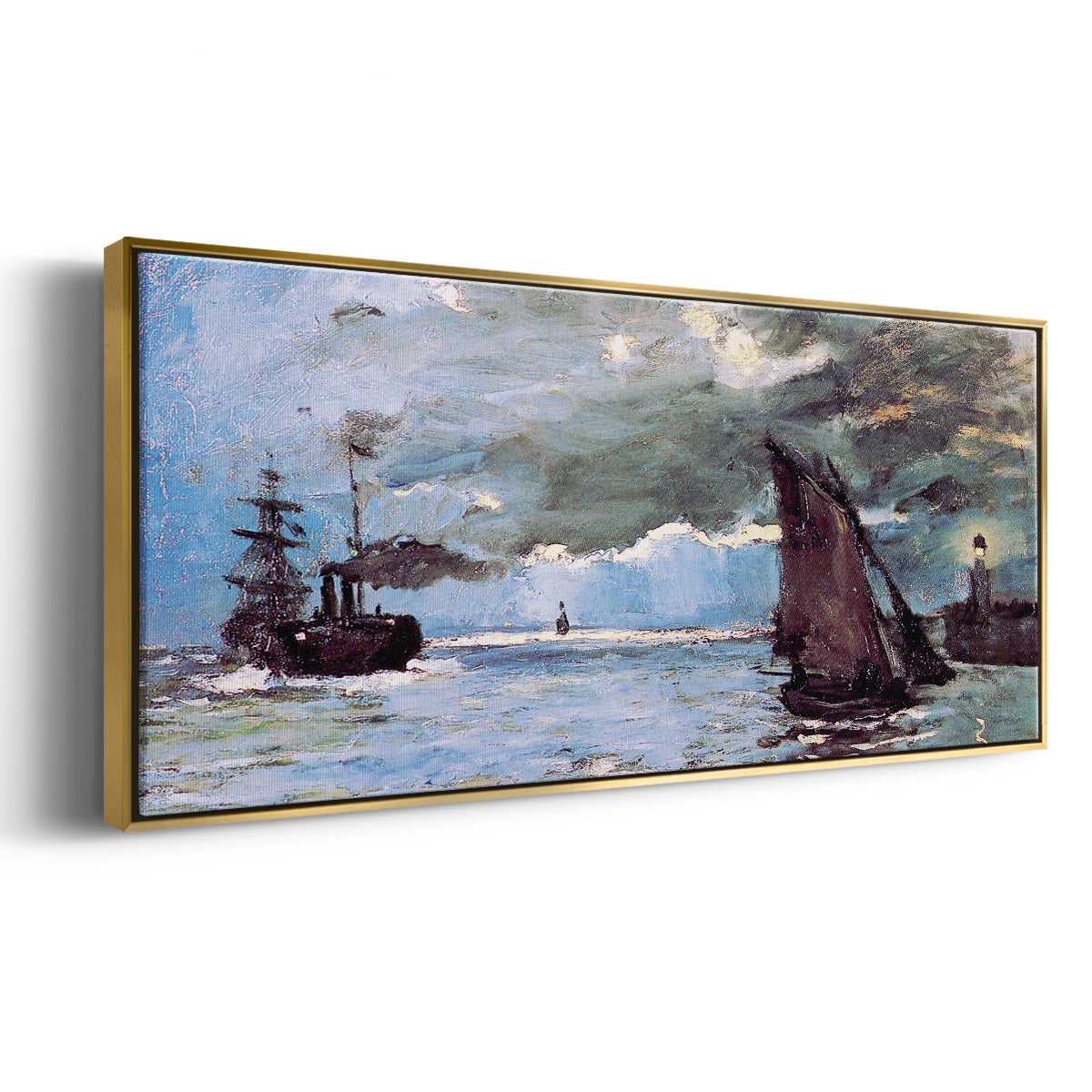Seascape - Floater Framed Canvas Print