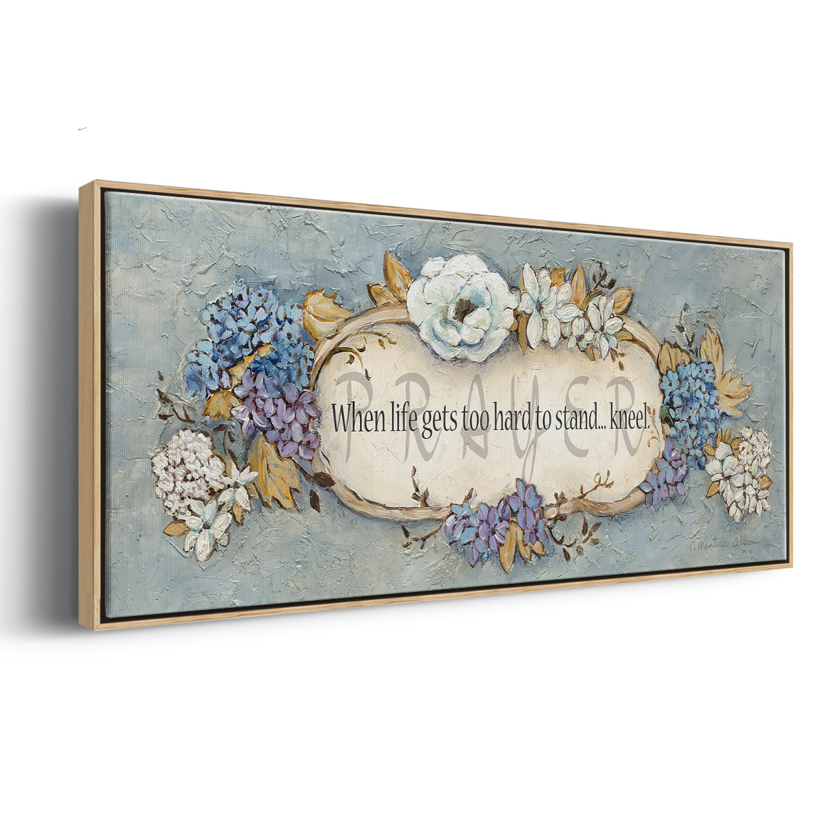 Prayer - Floater Framed Canvas Print