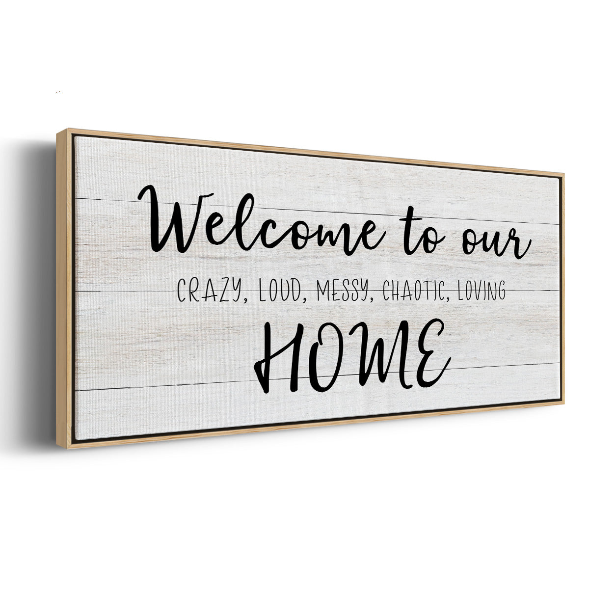 Welcome to Our Home - Floater Framed Canvas Print
