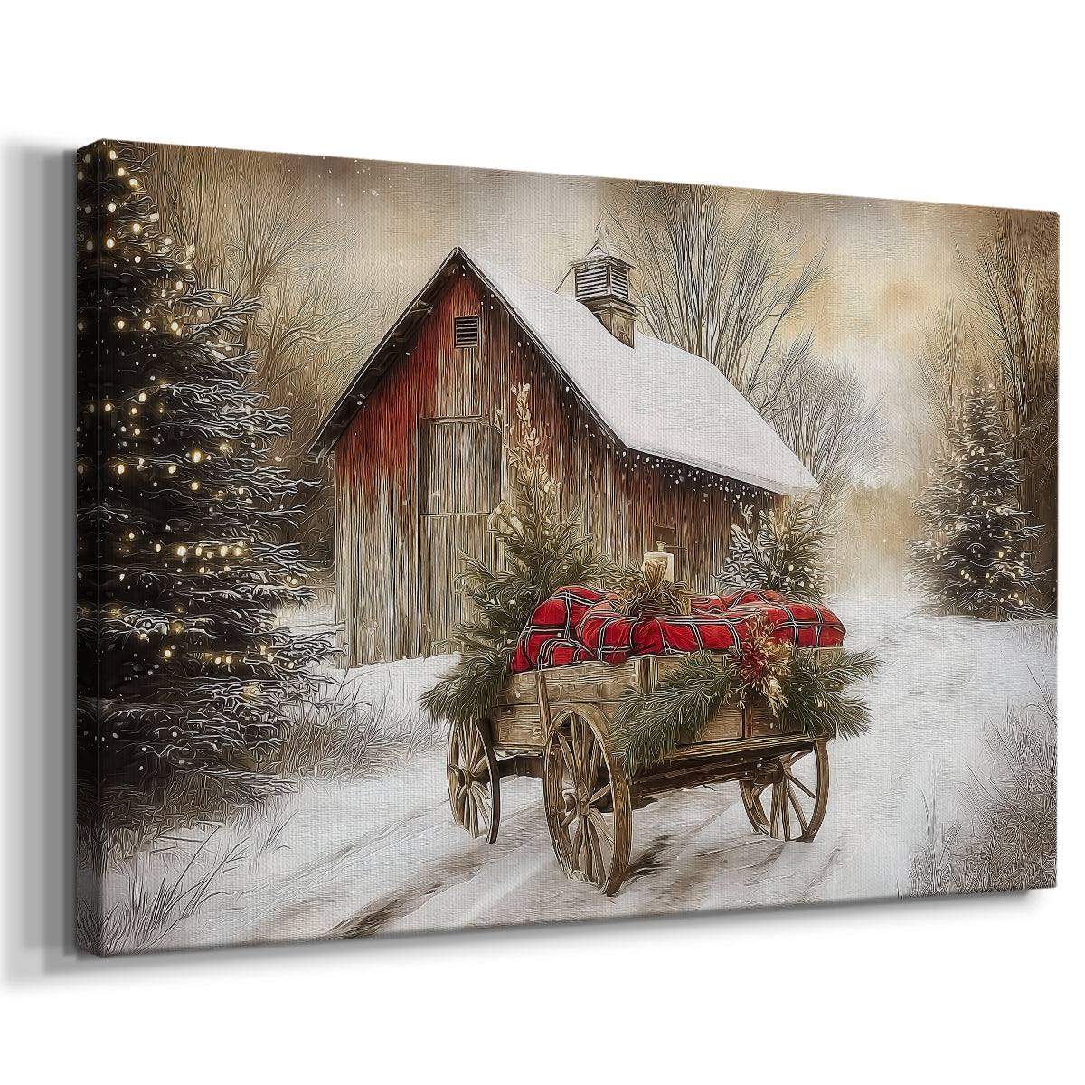 Warm Lantern Promise - Canvas Art Print