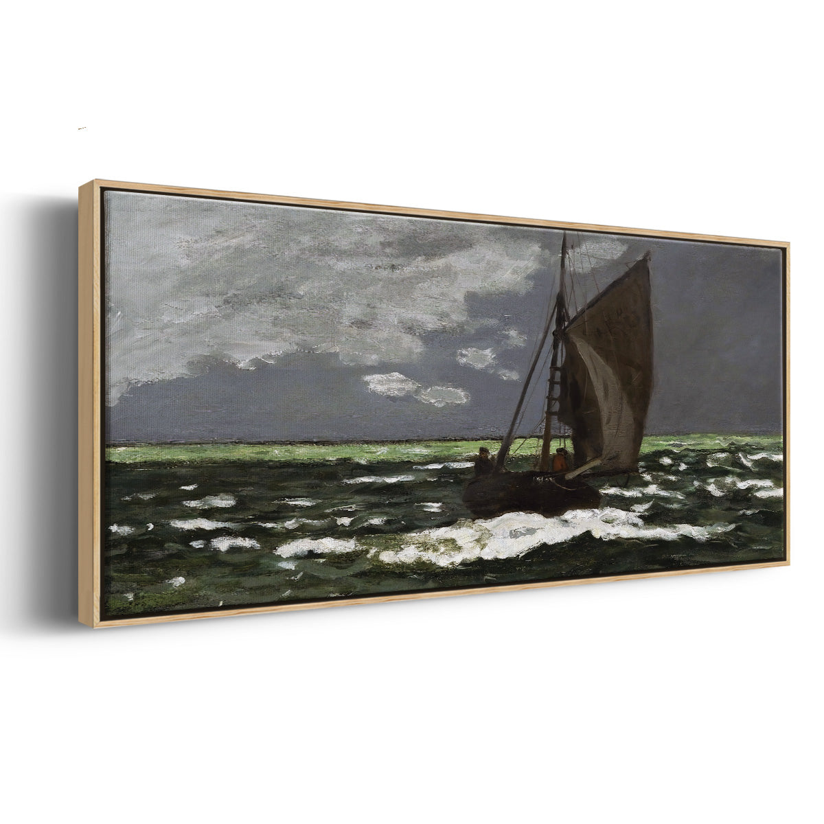 Stormy Seascape, 1867 - Floater Framed Canvas Print