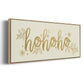 Golden HoHoHo - Floater Framed Canvas Print