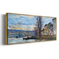 The Seine at Lavacourt, Winter, 1879 - Floater Framed Canvas Print