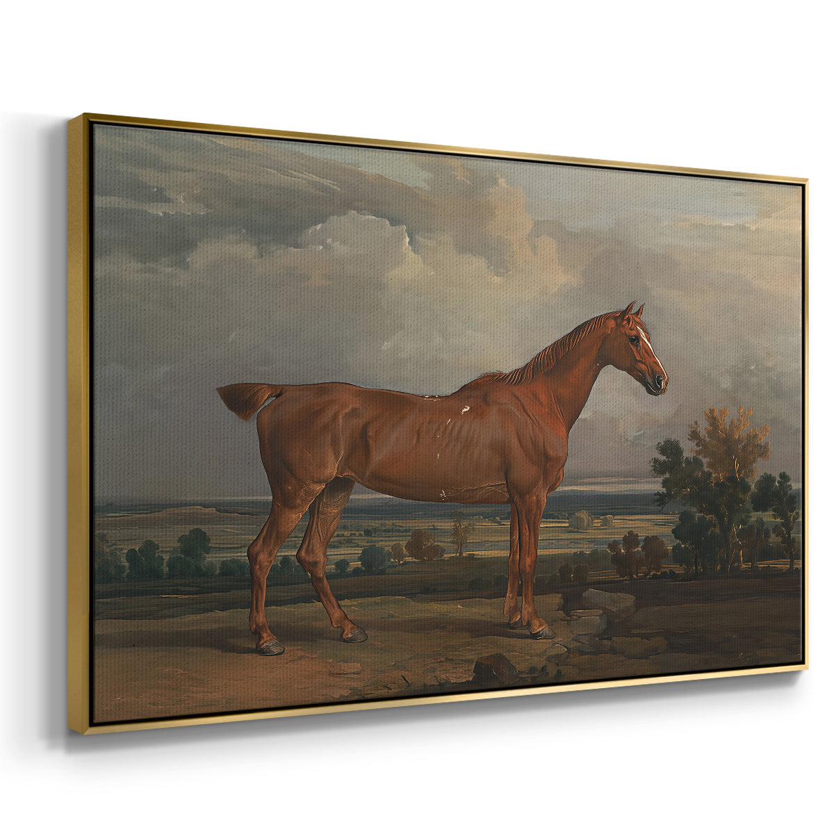 Hunter in a Landscape, 1810 - Floater Framed Canvas Print