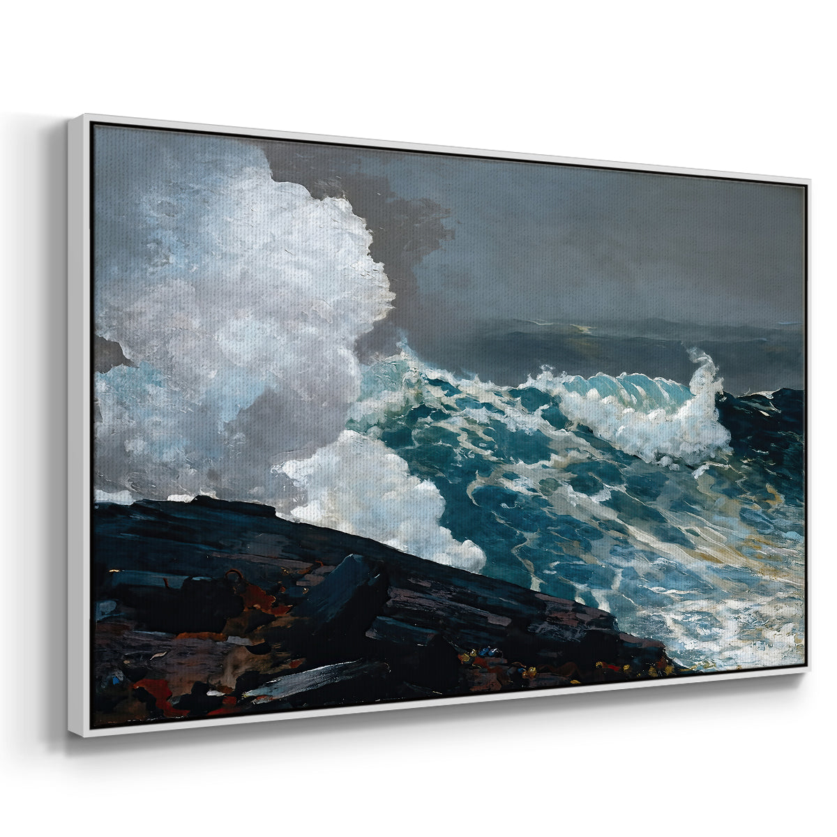 Northeaster, 1895 - Floater Framed Canvas Print