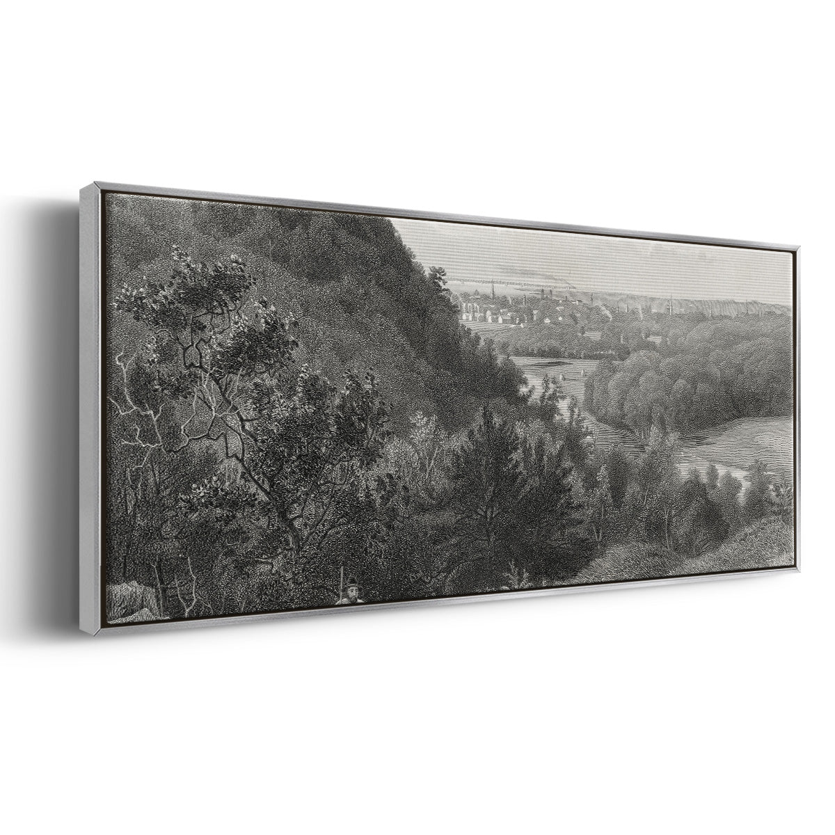 East Rock, New Haven - Floater Framed Canvas Print