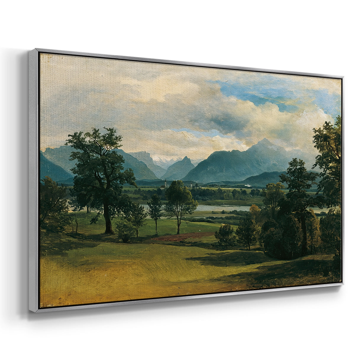 View of Liefering, 1830 - Floater Framed Canvas Print