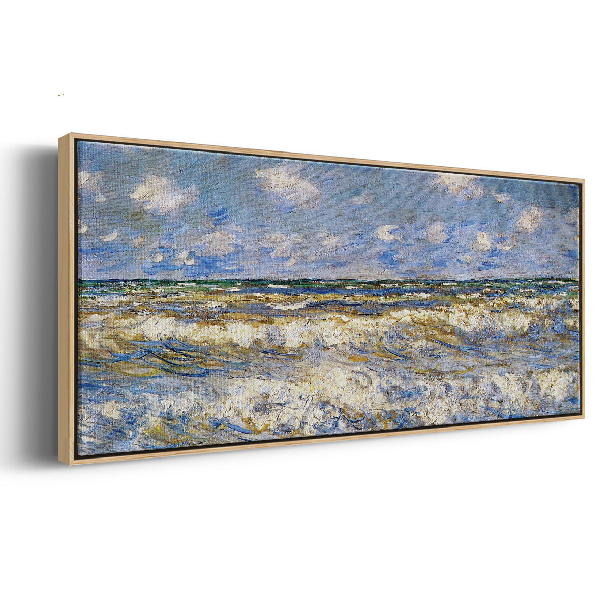 Rough Sea, 1881 - Floater Framed Canvas Print