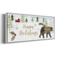 Woodland Christmas Collection D - Floater Framed Canvas Print