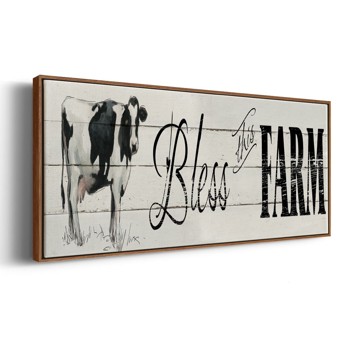 Bless This Farm - Floater Framed Canvas Print