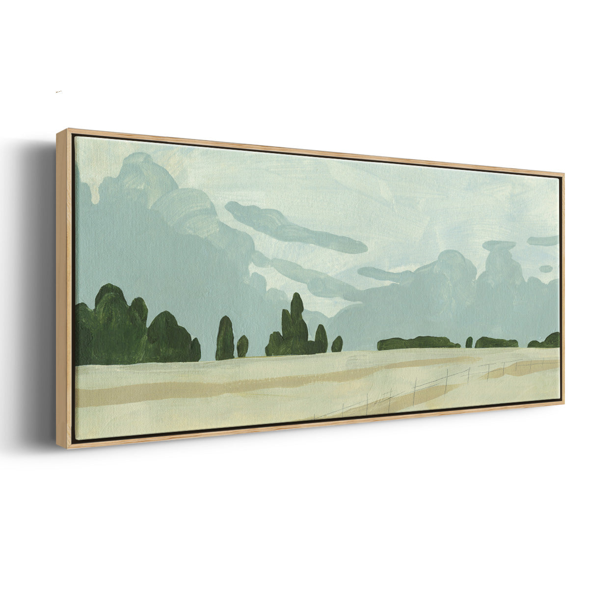 Farmland Study I - Floater Framed Canvas Print