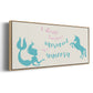 Mermaid Unicorn - Floater Framed Canvas Print
