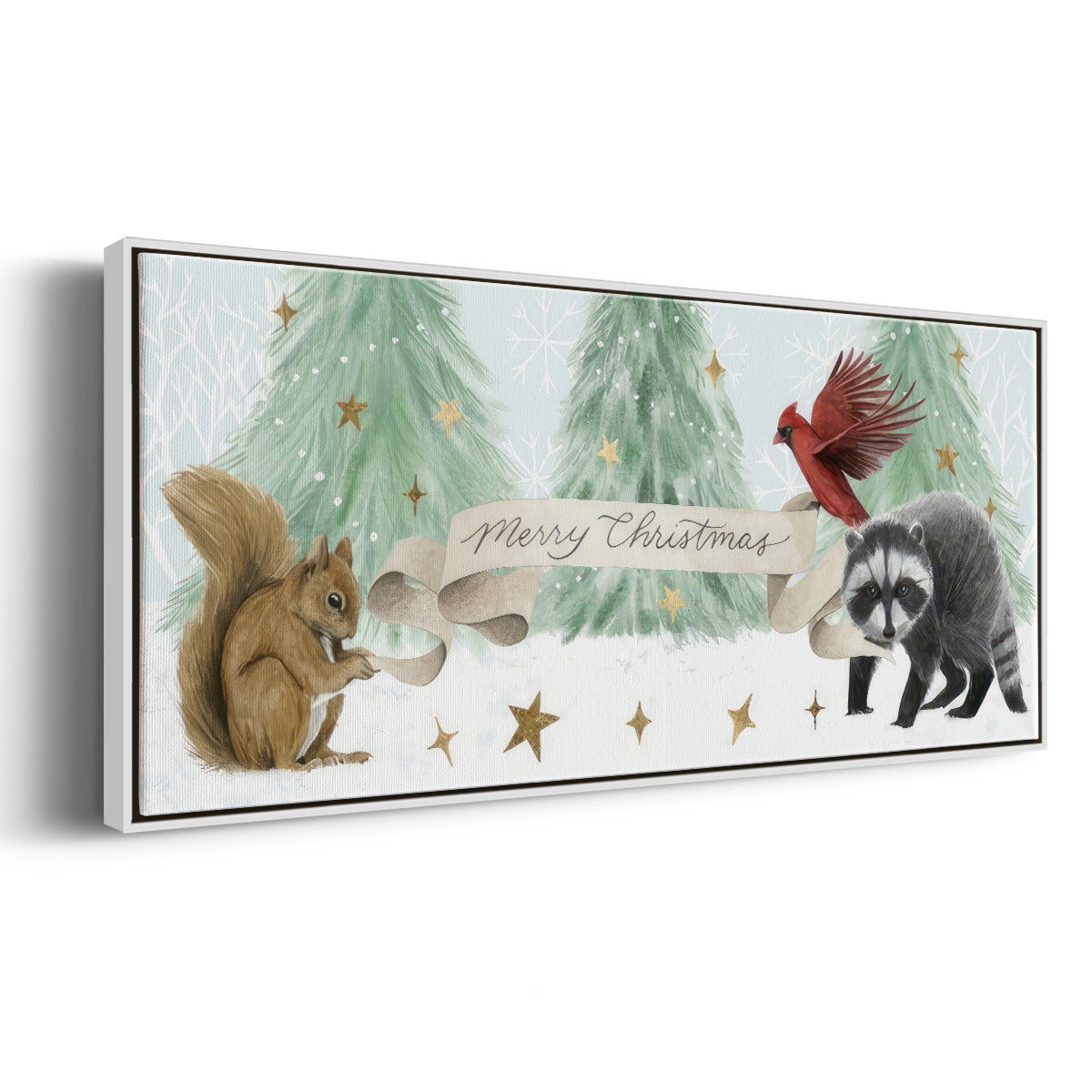 Christmas in the Forest Collection D - Floater Framed Canvas Print
