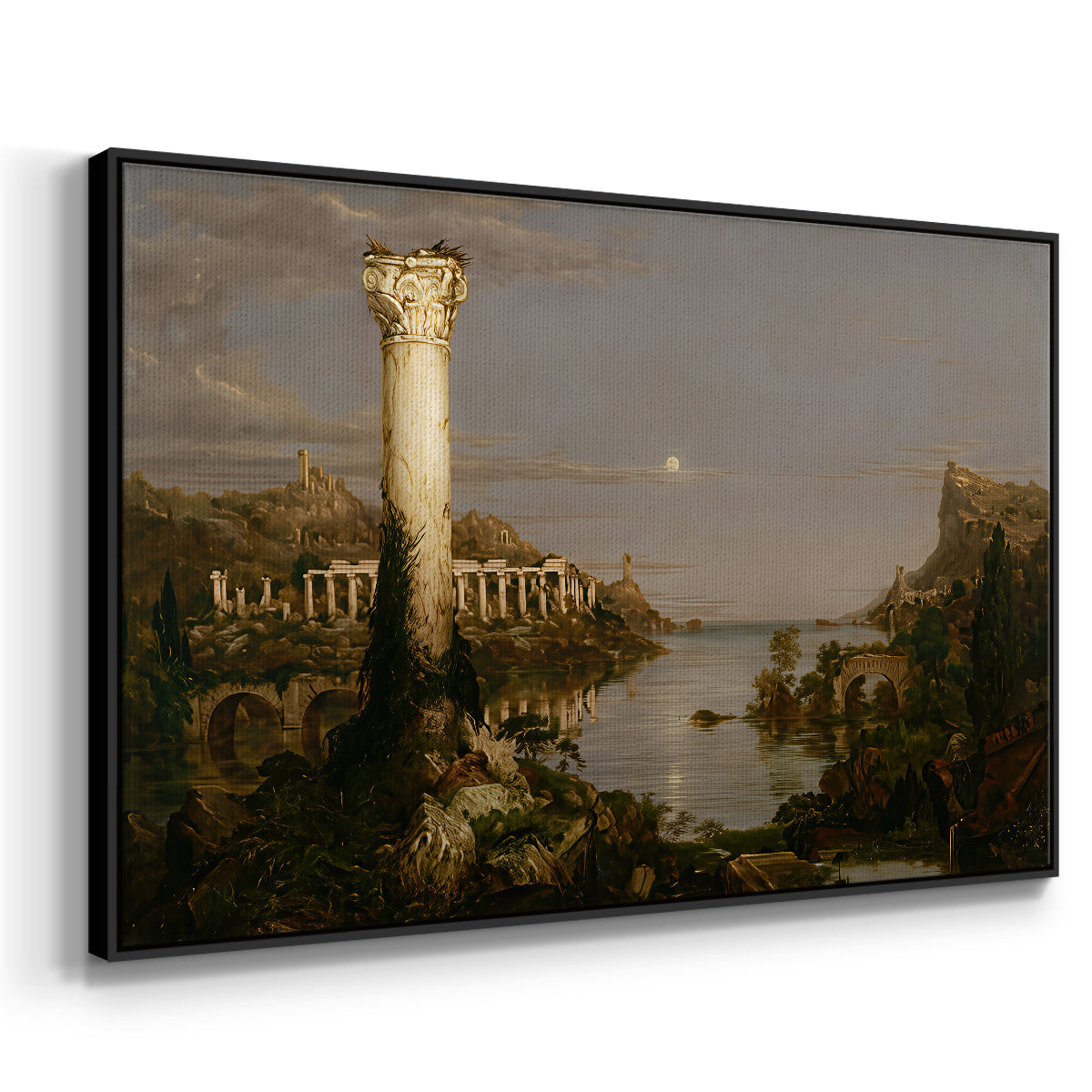 The Course of Empire: Desolation, 1836 - Floater Framed Canvas Print