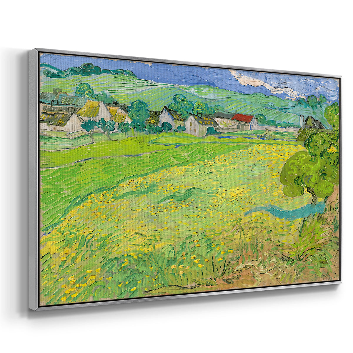 Les Vessenots in Auvers, 1890 - Floater Framed Canvas Print