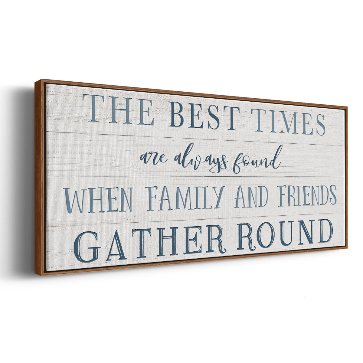 Family and Friends Gather - Floater Framed Canvas Print