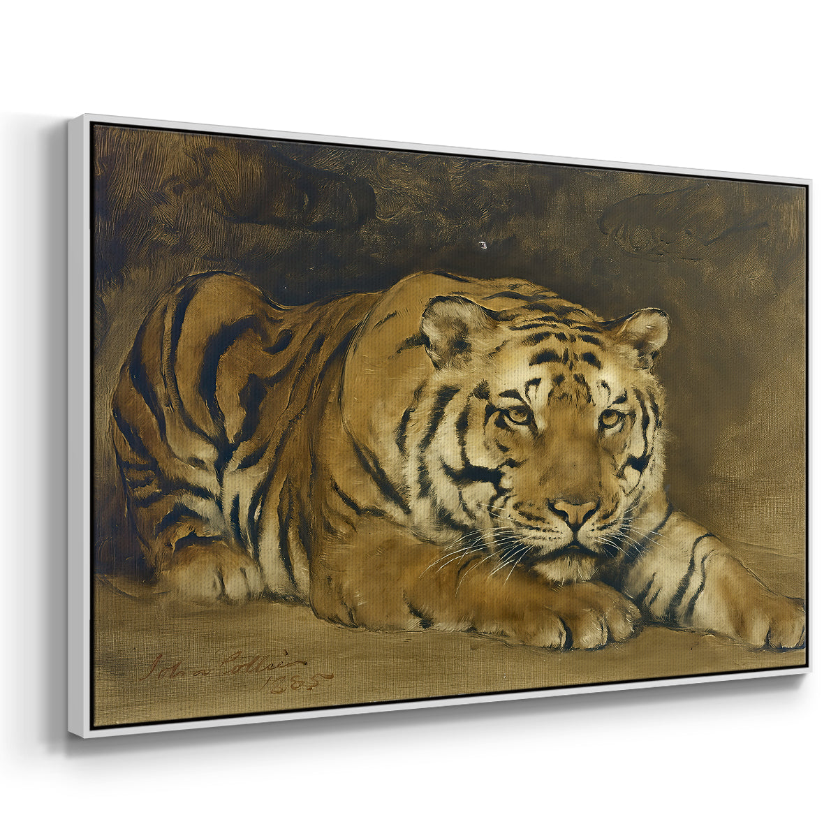 Study of a Tiger for Circe, 1885 - Floater Framed Canvas Print