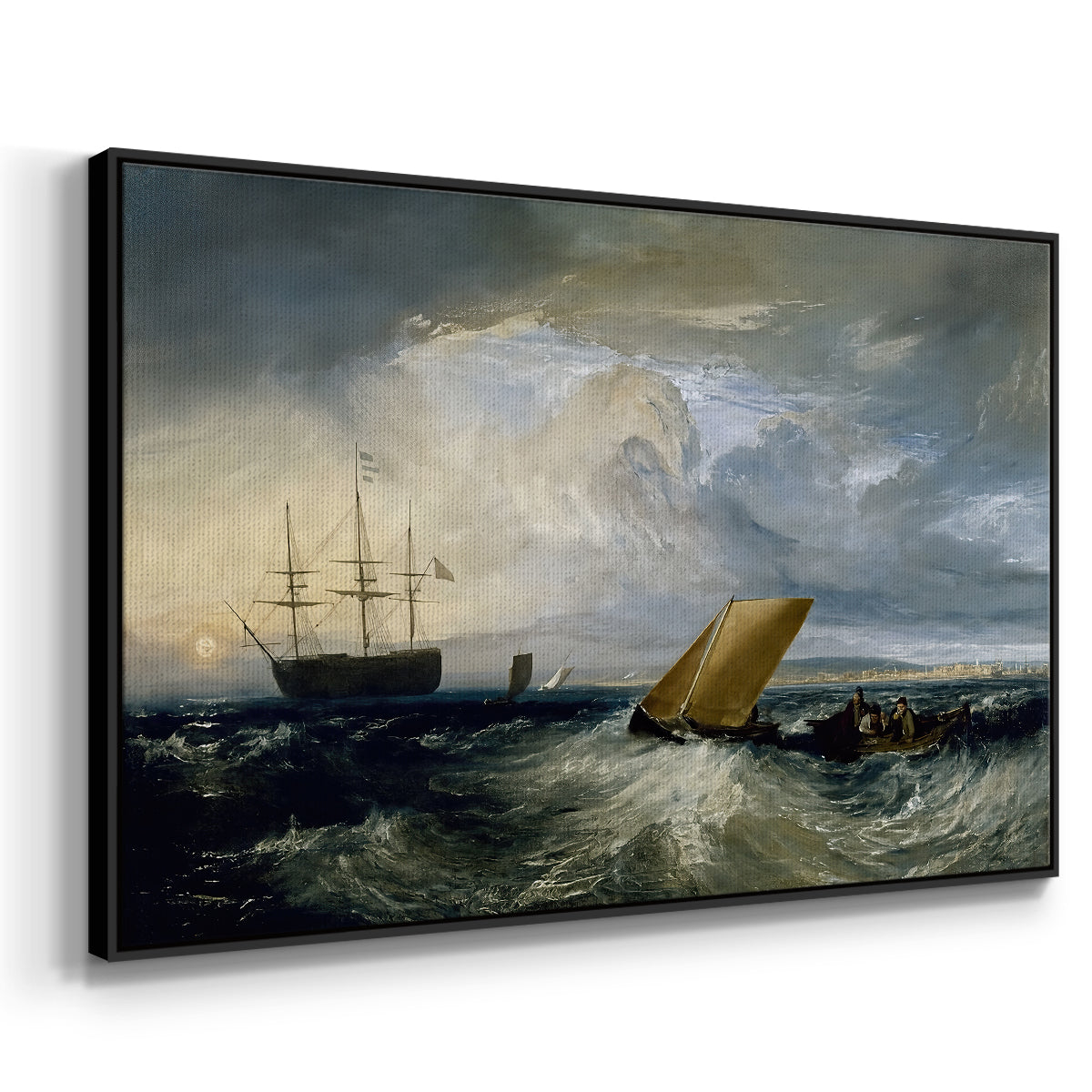 Sheerness as Seen from the Nore, 1808 - Floater Framed Canvas Print