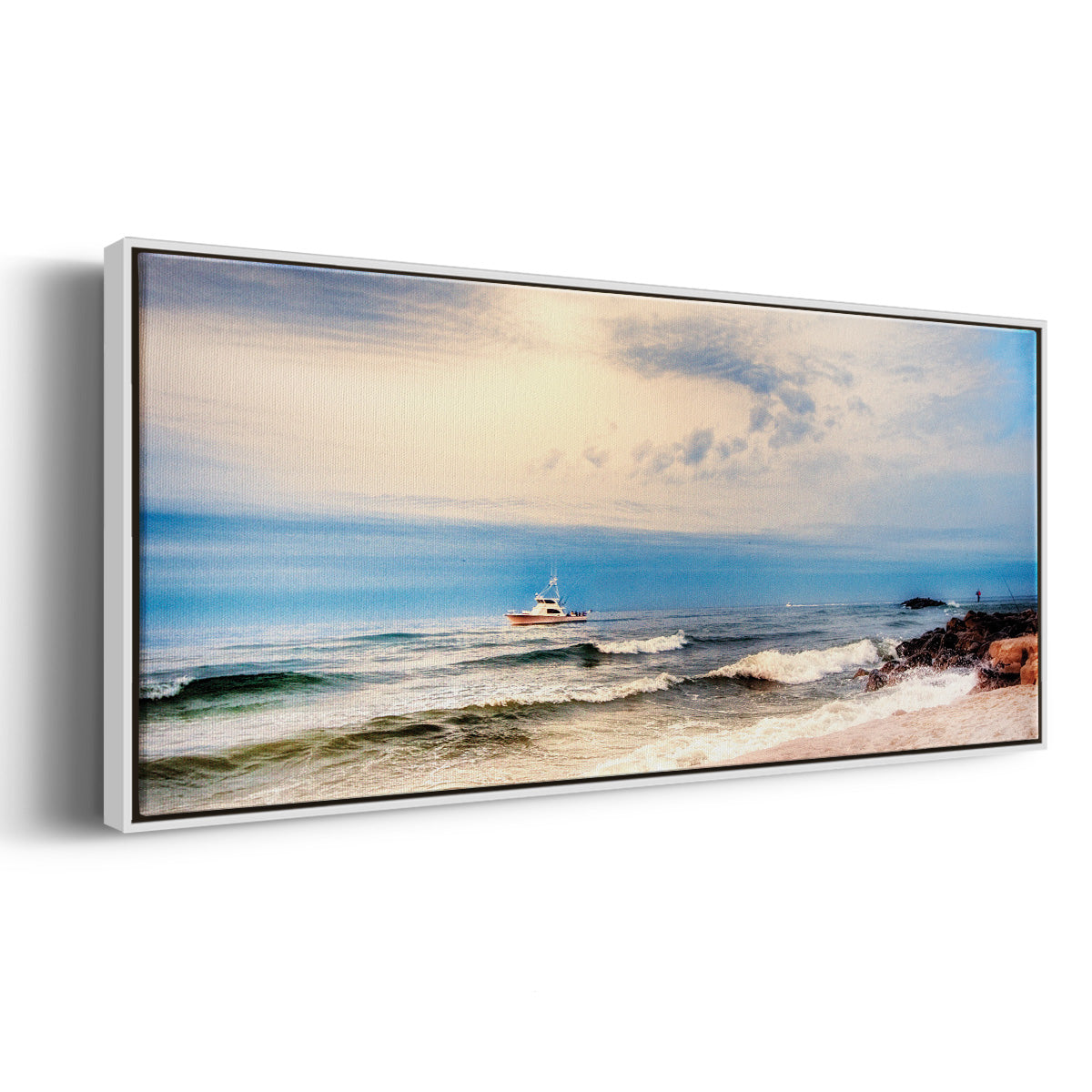 Heading to Sea - Floater Framed Canvas Print