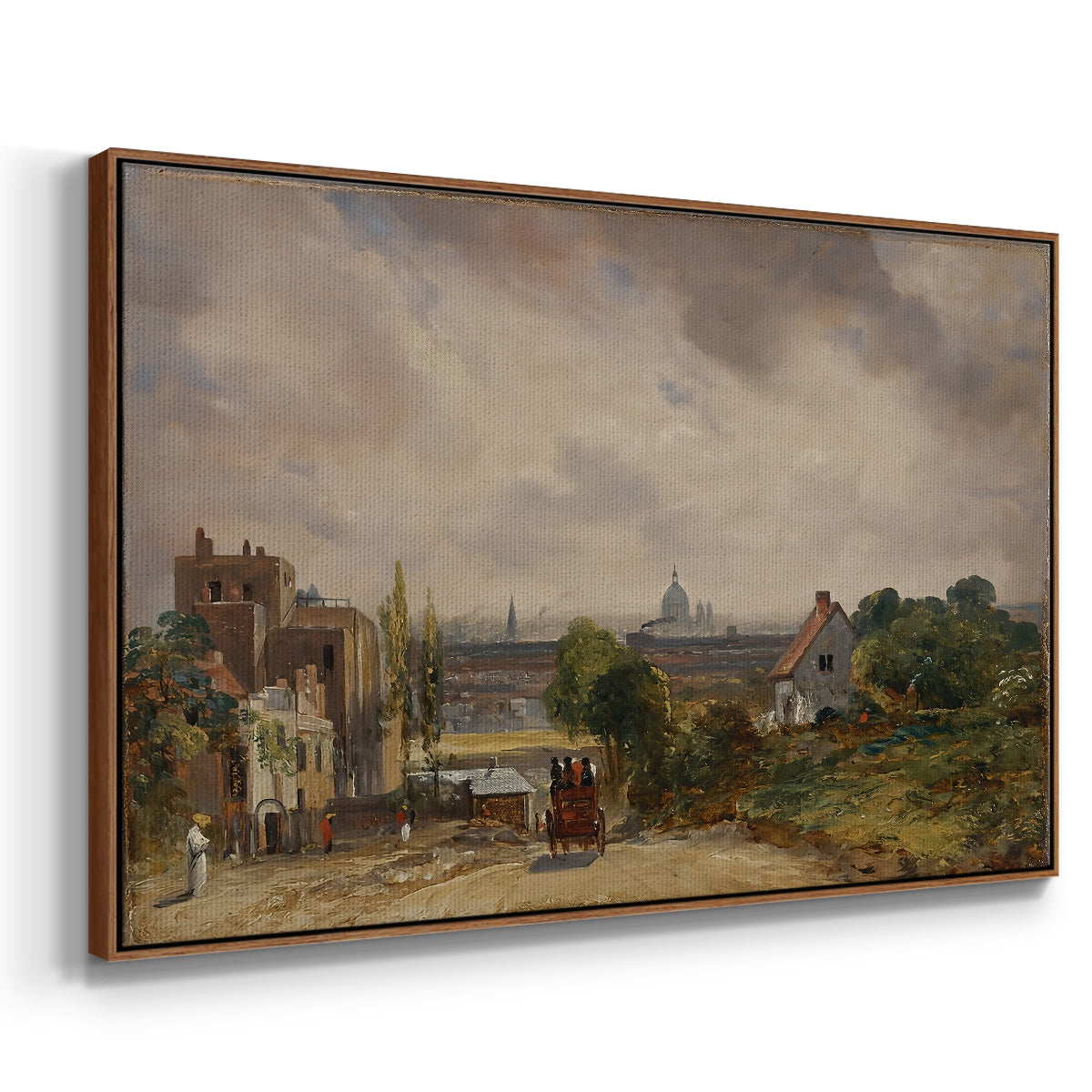 Sir Richard Steele's Cottage, Hampstead, c. 1832 - Floater Framed Canvas Print