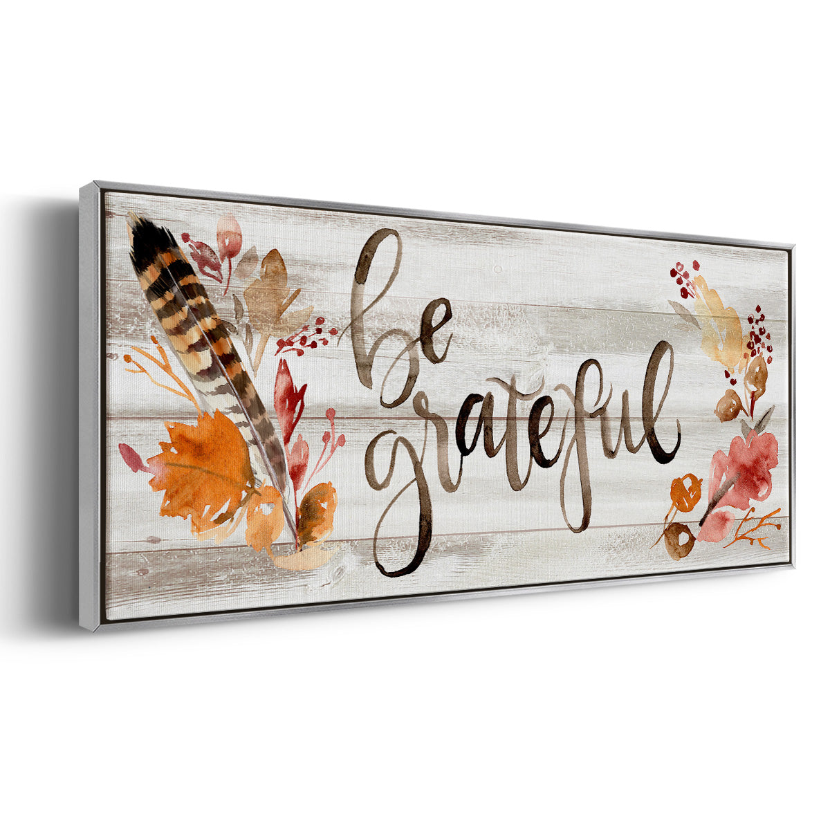 Grateful  - Floater Framed Canvas Print